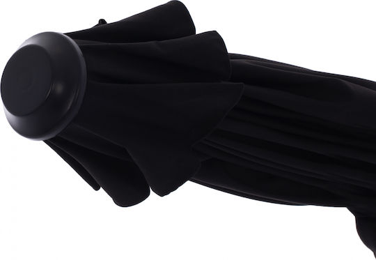 Professional Round Metal Parasol Darwin Black Φ2.35xH2.4m