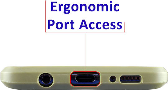 Volte-Tel Carbon Camera Protective Back Cover Σιλικόνης Χακί (Redmi 9)