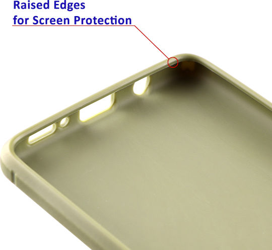 Volte-Tel Carbon Camera Protective Back Cover Σιλικόνης Χακί (Redmi Note 9)