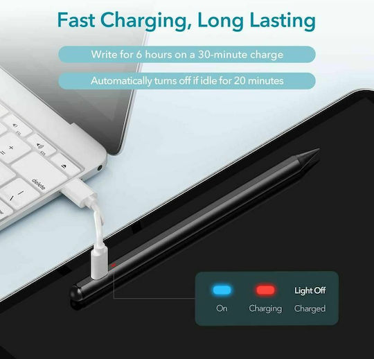 ESR Digital+ Magnetic Stylus Pen Digital with Palm Rejection for iPad in Black color