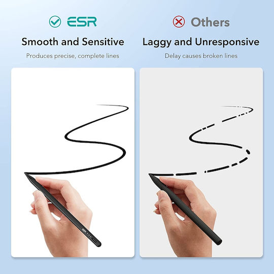 ESR Digital+ Magnetic Stylus Pen Digital with Palm Rejection for iPad in Black color