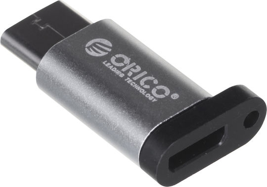 Orico Μετατροπέας USB-C male σε micro USB female Ασημί 1τμχ CBT-MT01-SV-BP