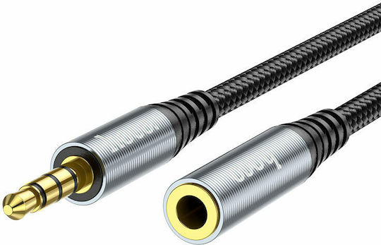 Hoco TRRS Audio Cable 3.5mm Male - 3.5mm Female Black 1m UPA20