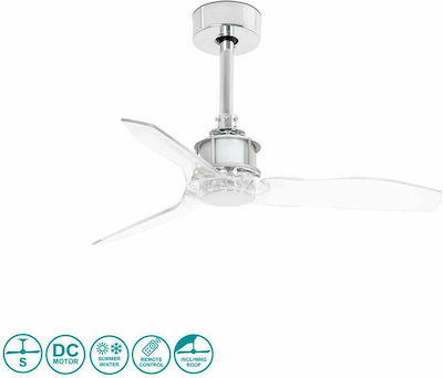 Faro Barcelona Just Fan 33426 Deckenventilator 91cm Chrome / Transparent