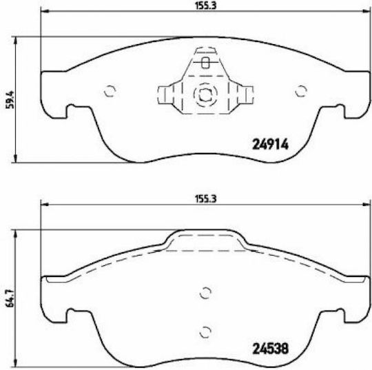 Brembo Brake Pad Rear for Toyota Auris / Corolla