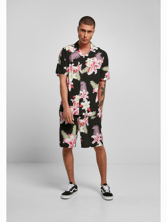 Κοντομάνικο Πουκάμισο σε Κανονική Γραμμή Floral Dark Jungle