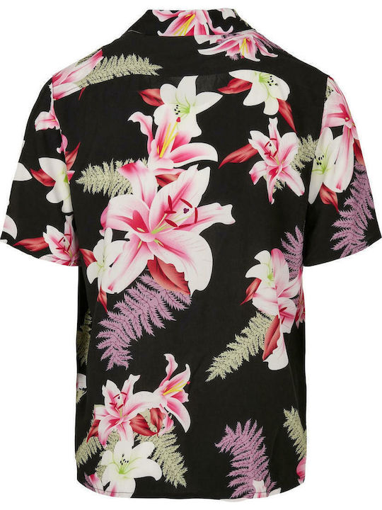 Κοντομάνικο Πουκάμισο σε Κανονική Γραμμή Floral Dark Jungle