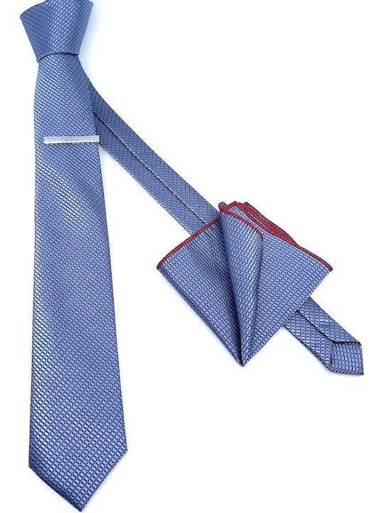 Legend Accessories Synthetic Men's Tie Set Printed Light Blue