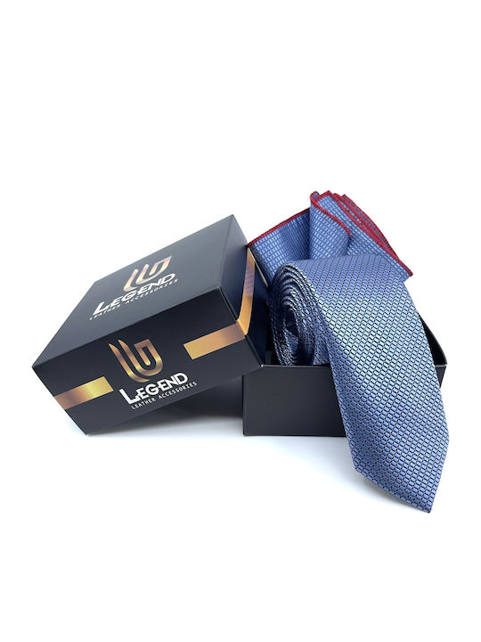 Legend Accessories Synthetic Men's Tie Set Printed Light Blue