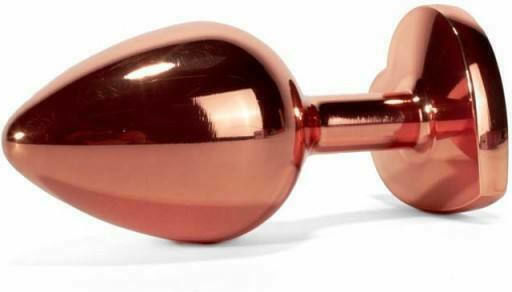 Debranet X-Men Secret Shine Rose Gold Heart Anal Plug Medium Pink