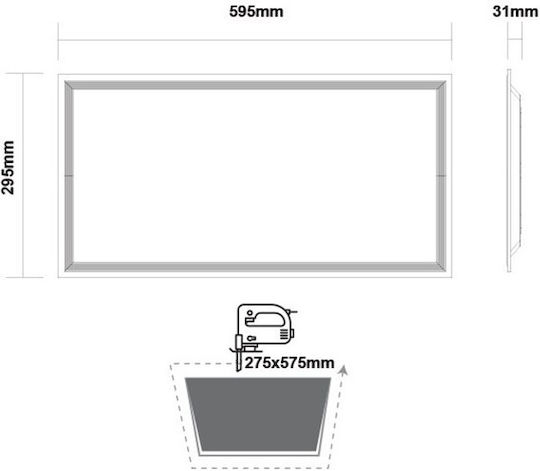 Aca Otis Χωνευτό LED Panel 30W 60x30εκ. Aca Otis Χωνευτό LED Panel 30W 60x30εκ.