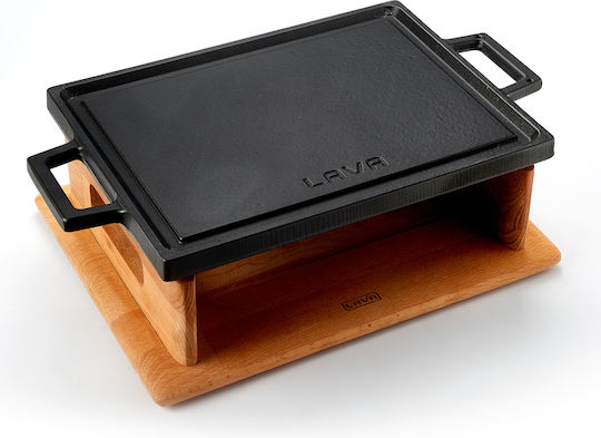 Lava Backblech mit Gusseisen Grill Oberfläche 30x22cm