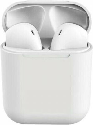 TWS i13 Earbud Bluetooth Handsfree Ακουστικά με Θήκη Φόρτισης Λευκά
