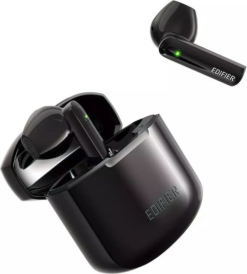Edifier W200T Mini Earbud Bluetooth Handsfree Ακουστικά με Αντοχή στον Ιδρώτα και Θήκη Φόρτισης Μαύρα