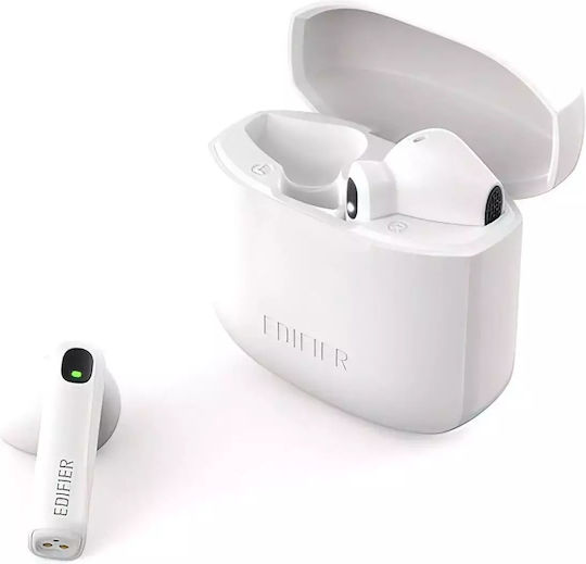 Edifier W200T Mini Earbud Bluetooth Handsfree Earphones with Sweat Resistance and Charging Case White