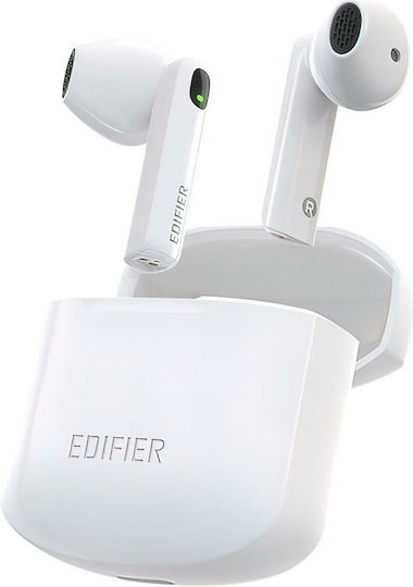 Edifier W200T Mini Earbud Bluetooth Handsfree Earphones with Sweat Resistance and Charging Case White