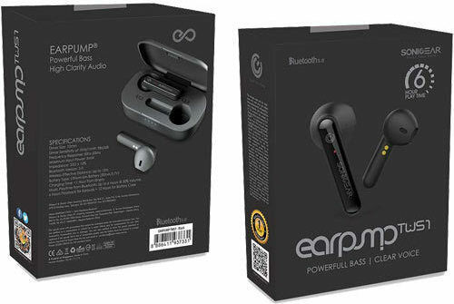 Sonic Gear TWS1 Earbud Bluetooth хендсфри Слушалки с Кутийка за Зареждане Черен