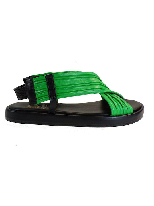 Utopia Sandals Women's Flat Sandals in Green Color