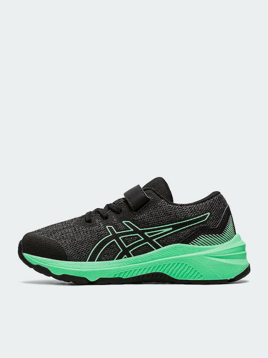 GT-1000 11 PS Kids Sports Shoes Running with Hoop & Loop Closure Black