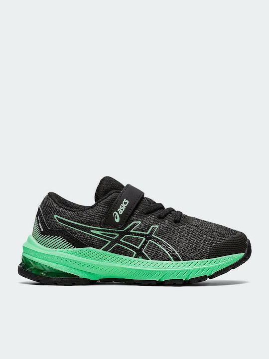 GT-1000 11 PS Kids Sports Shoes Running with Hoop & Loop Closure Black