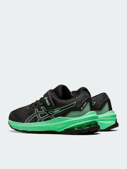 GT-1000 11 PS Kids Sports Shoes Running with Hoop & Loop Closure Black