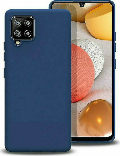 Matt Back Cover Silicon 1.2mm Albastru închis (Galaxy A22 5G)