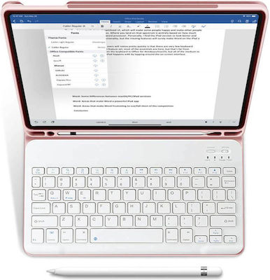 Tech-Protect SC Pen Flip Cover Δερματίνης με Πληκτρολόγιο Ροζ (iPad Pro 2021 11")