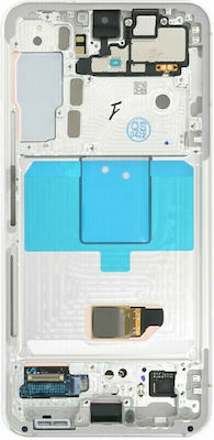 Samsung Mobile Phone Screen Replacement with Frame andTouch Mechanism for Galaxy S22 (White)