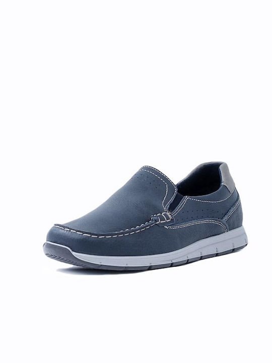 Imac Men's Anatomic Leather Casual Shoes Blue