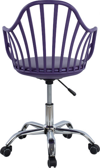 HomeMarkt Stuhl Büro mit Armen Becky HM8457.06 Lila
