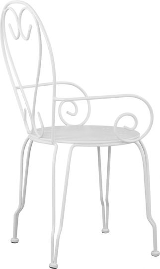 Scaun din Fier Forjat Metalic Amore Alb 1buc 49x48x90cm.