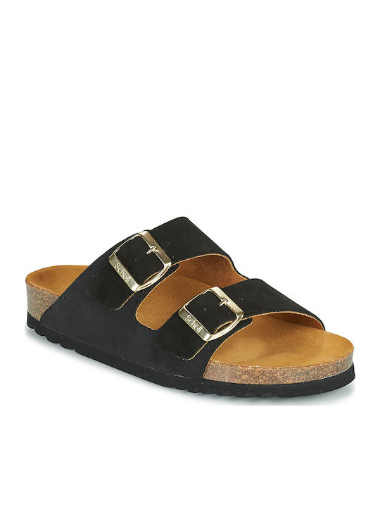 Scholl Josephine Δερμάτινα Σανδάλια Μαύρα