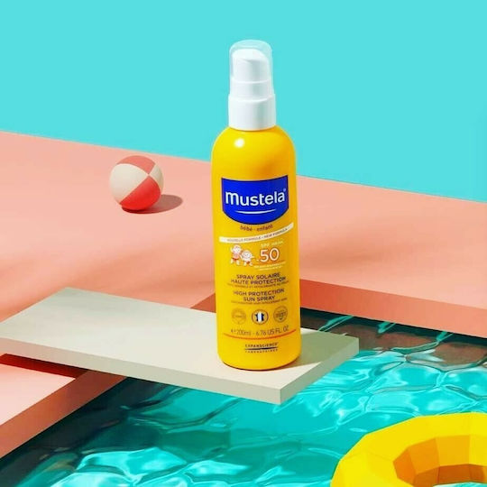 Mustela Водоустойчив Бебешко Слънцезащитно Спрей SPF50 200мл