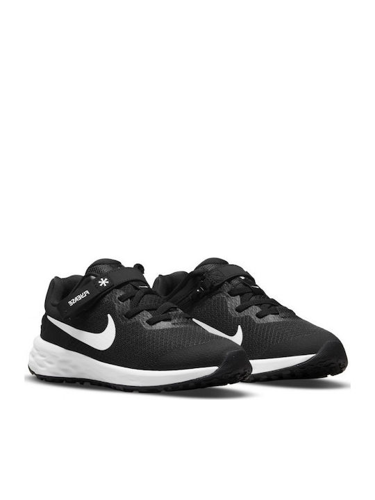 Revolution Revolution Kids Sports Shoes Running with Hoop & Loop Closure Lack / Dark Smoke Grey / White