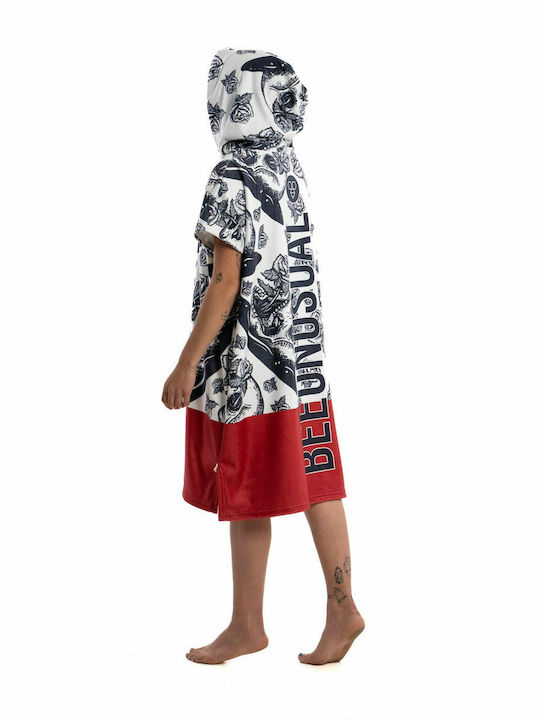 Bee. Unusual. Skull N Roses Plajă Poncho din Microfibre Multicolor