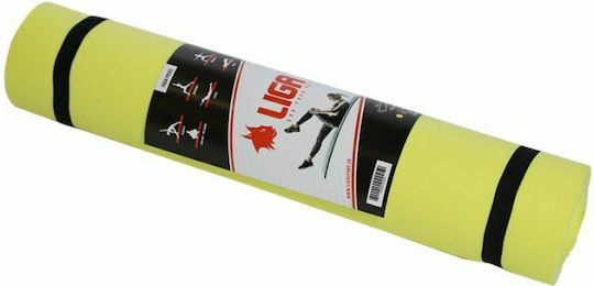 Liga Sport Yoga/Pilates Mat Yellow (173x61x0.5cm)