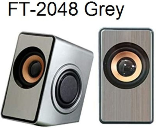 FT FT-2048 Ηχεία Υπολογιστή 2.0 με Ισχύ 3W Γκρι