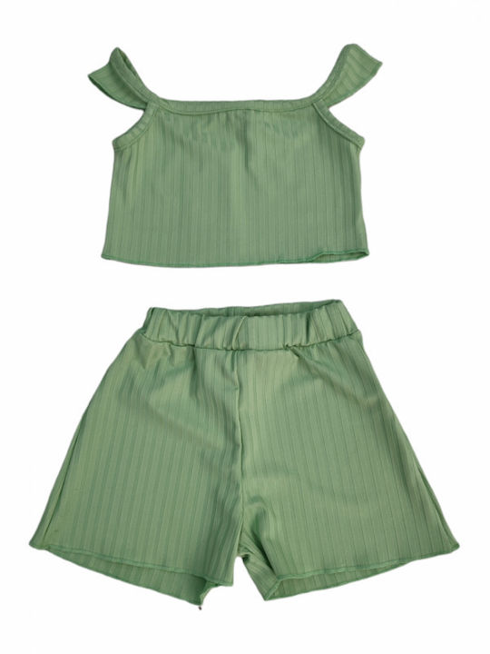 Gang Kids Set with Shorts Summer 2pcs Green