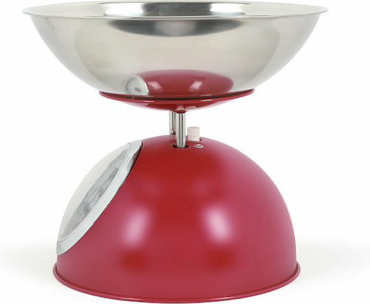 Livoo Analoge Küchenwaage mit Eimer bis 5kg Rote