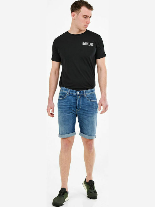 Herrenshorts Jeans Blau