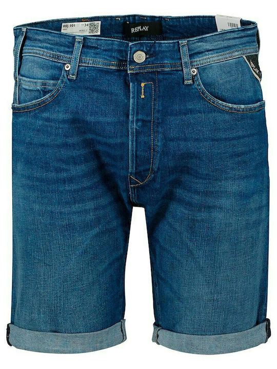 Herrenshorts Jeans Blau