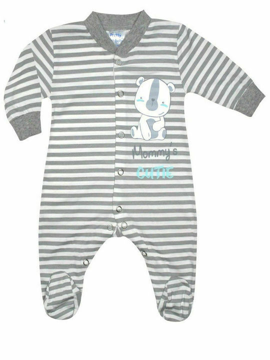 Pretty Baby Baby Bodysuit Set Long-Sleeved Gray