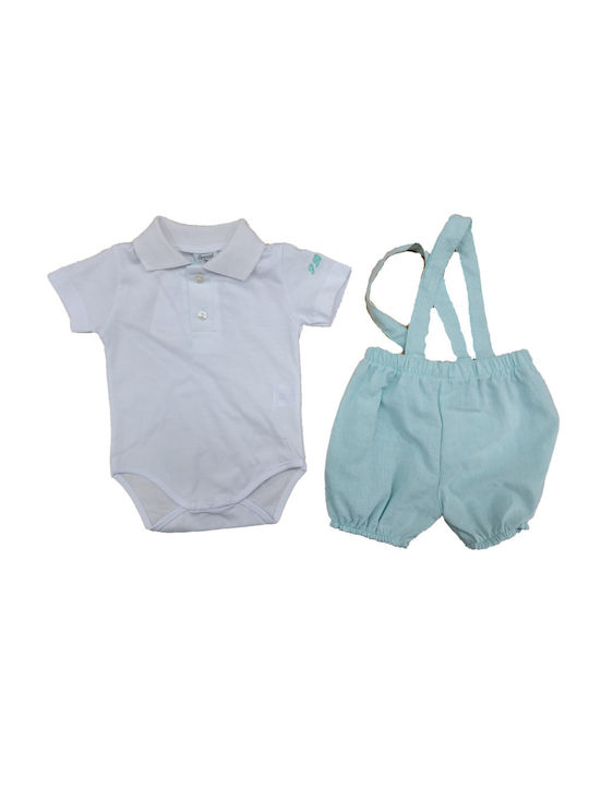 Sweet Baby Set Baby Strampler Kurzärmelig mit Hose Weiß