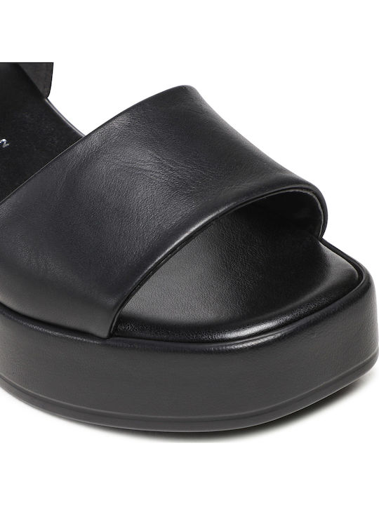 Damenplattformen Schwarz