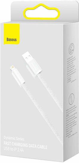 Baseus Dynamic Braided USB to Lightning Cable Λευκό 1m (CALD000402)