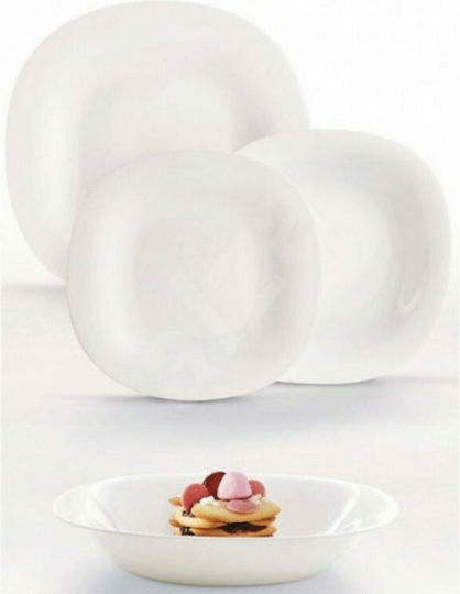 Luminarc Carine Granit White Porcelain Dinnerware Set 18pcs