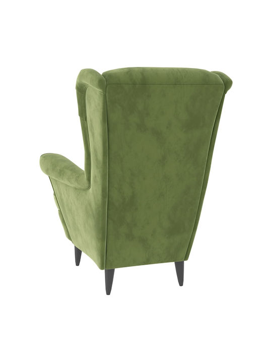 Ohrensessel Samt Light Green 81x90x96.5cm