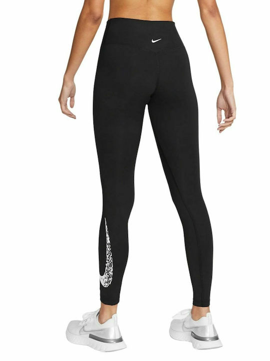 Nike Dri-Fit Swoosh Running Κολάν Μαύρο