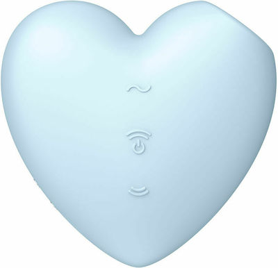 Satisfyer Cutie Heart Αναρροφητής Vagin cu Vibrații Stimulator de pulsuri de aer și vibrații Blue