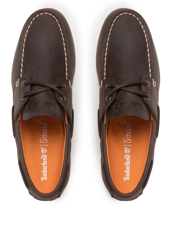 Cedar Leder Herren Mokassins in Braun Farbe A29YG